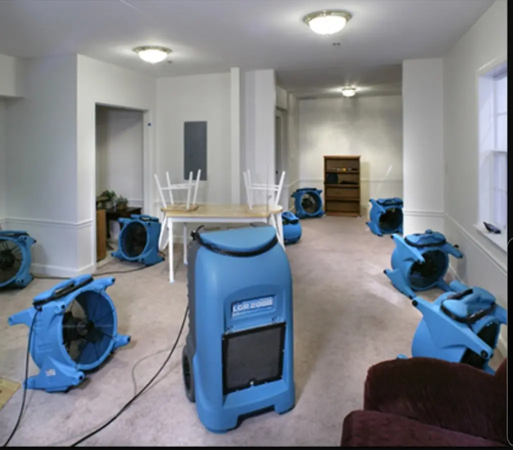 Air movers and dehumidifier setup for Water Extraction & Removal in South Bound Brook